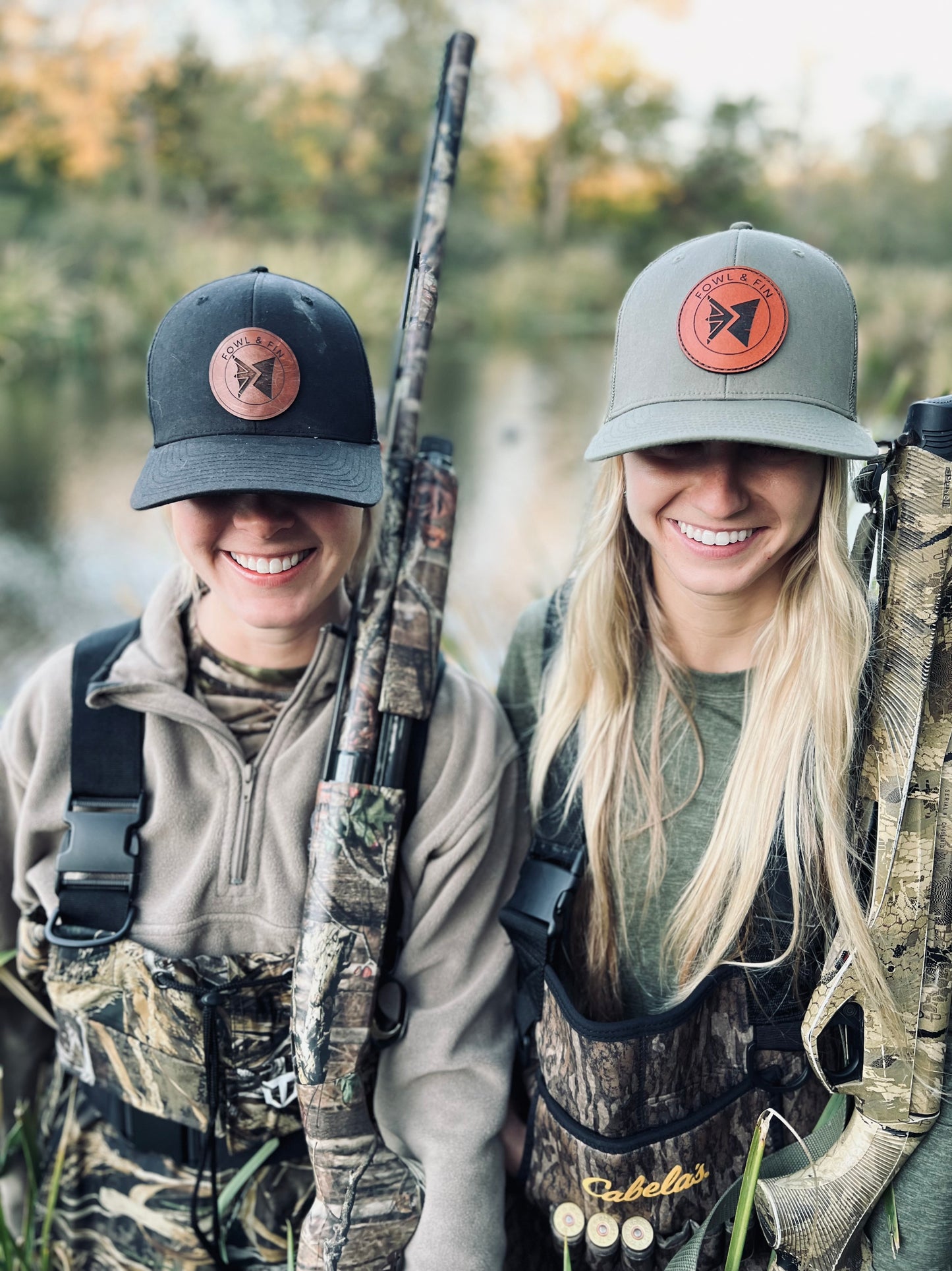 Round Leather Patch Trucker Hat